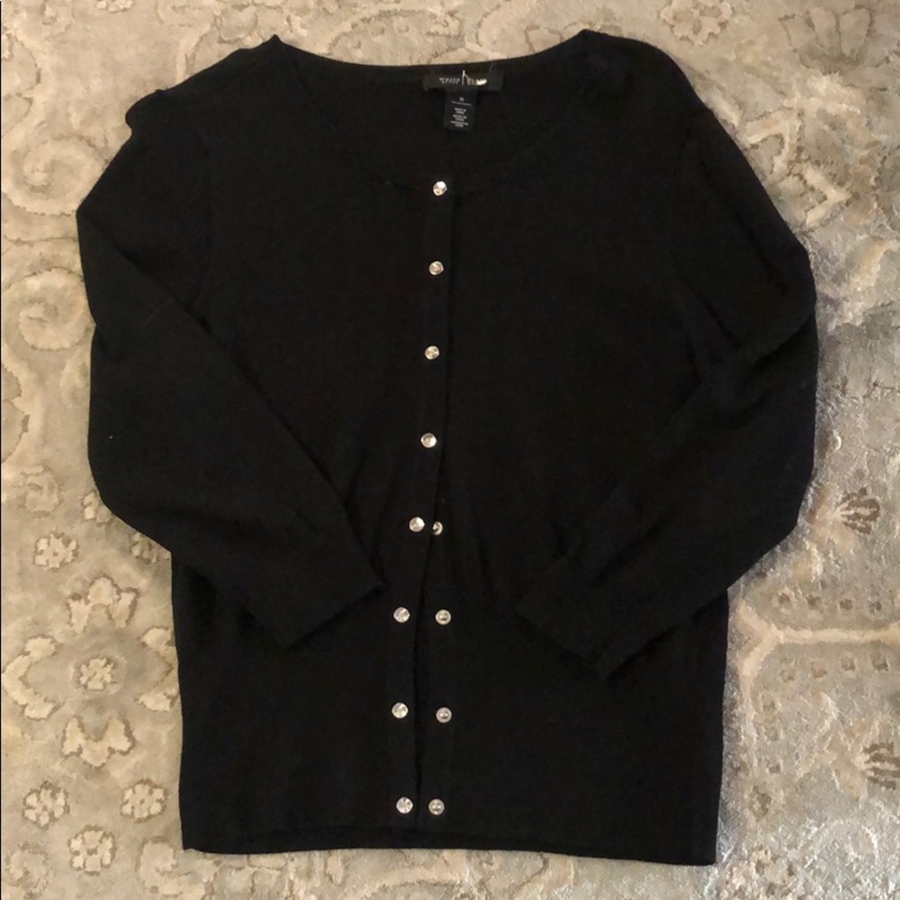 White House Black Market black cardigan sweater